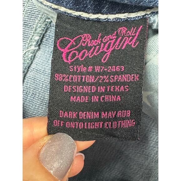 Rock & Roll Cowgirl Women's Relaxed Fit Riding Denim Jeans - Size 29x32 (32x30) - Picture 6 of 6